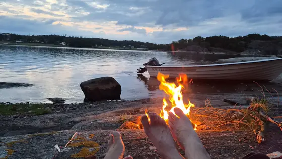Beach fire, west coast