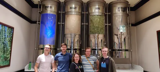 A brewery tour, ostensibly educational