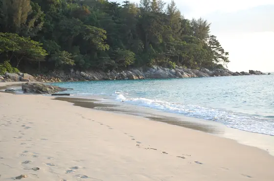 An empty beach, briefly