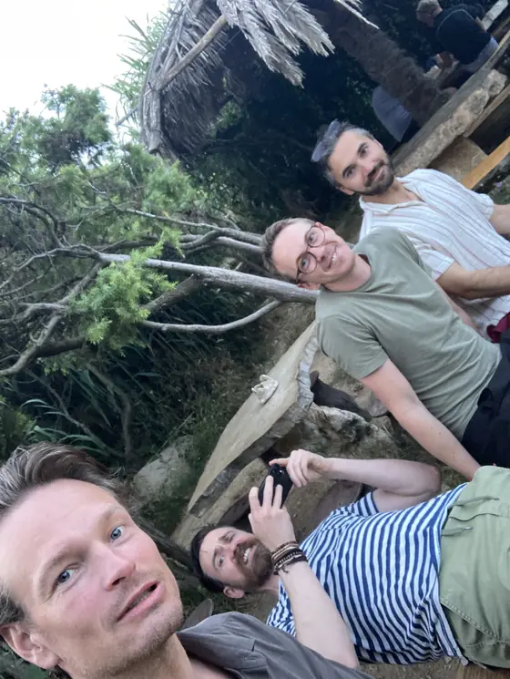 Three in a hammock, badly