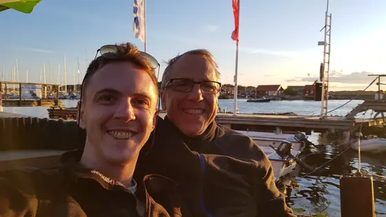 Harbour, evening, good company