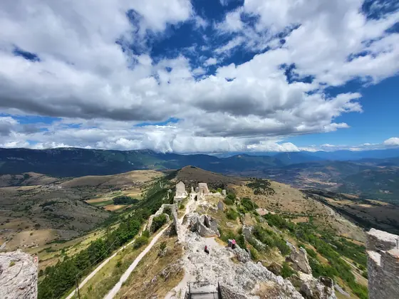 A hill fort, and a great many steps