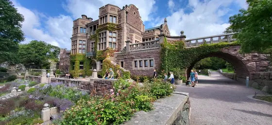 A manor house doing a convincing impression of a castle