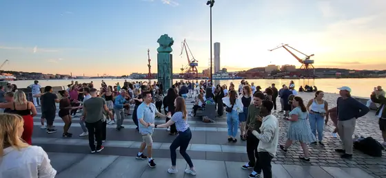 Dancing on the quay, which happens more often than you would think