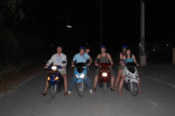 Scooters, night, questionable judgement