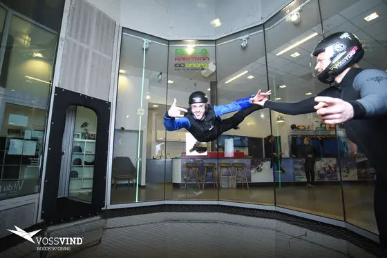 Indoor skydiving. Considerably harder than it looks and vastly less elegant.